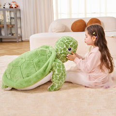 IKASA giant sea turtle plush durable materials, long-lasting snuggle buddy.
