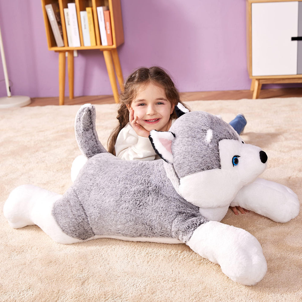 IKASA cuddly husky body shot shows plush softness and hug-worthy size