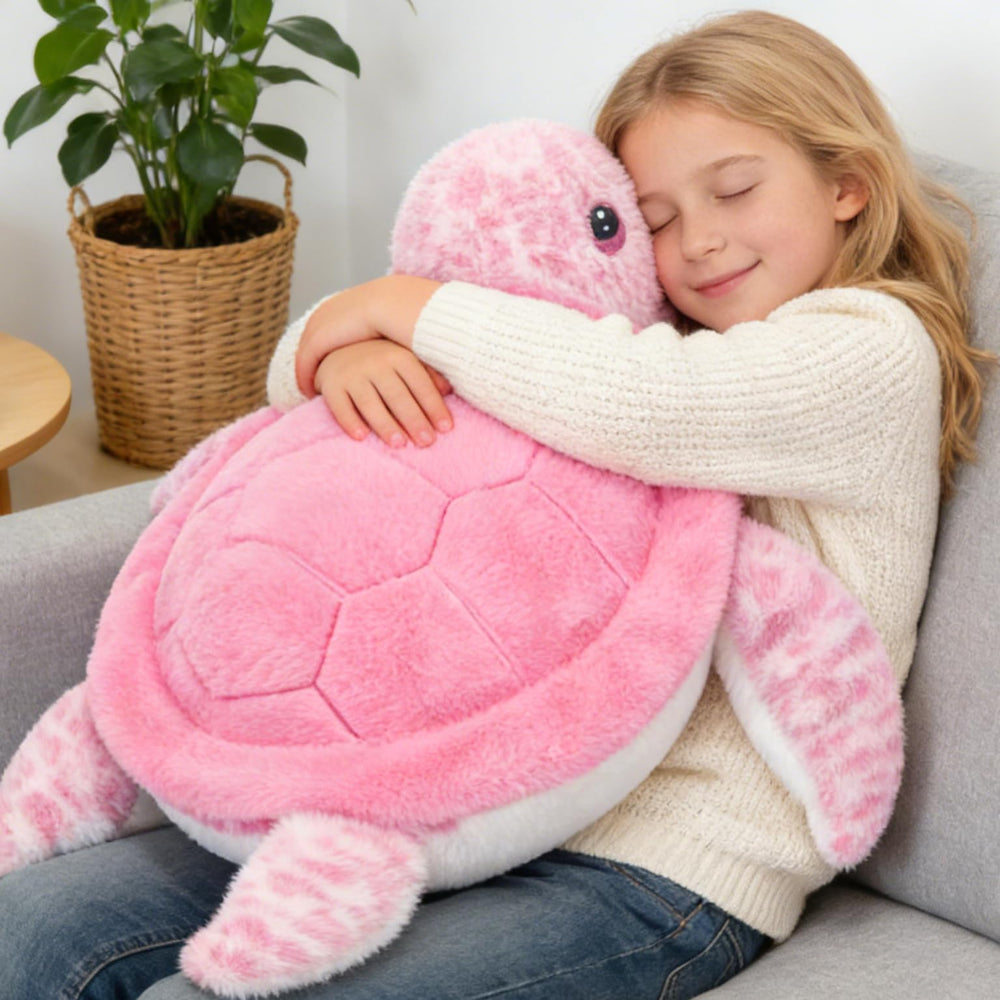 IKASA sea turtle plush uses durable materials for long-lasting play.