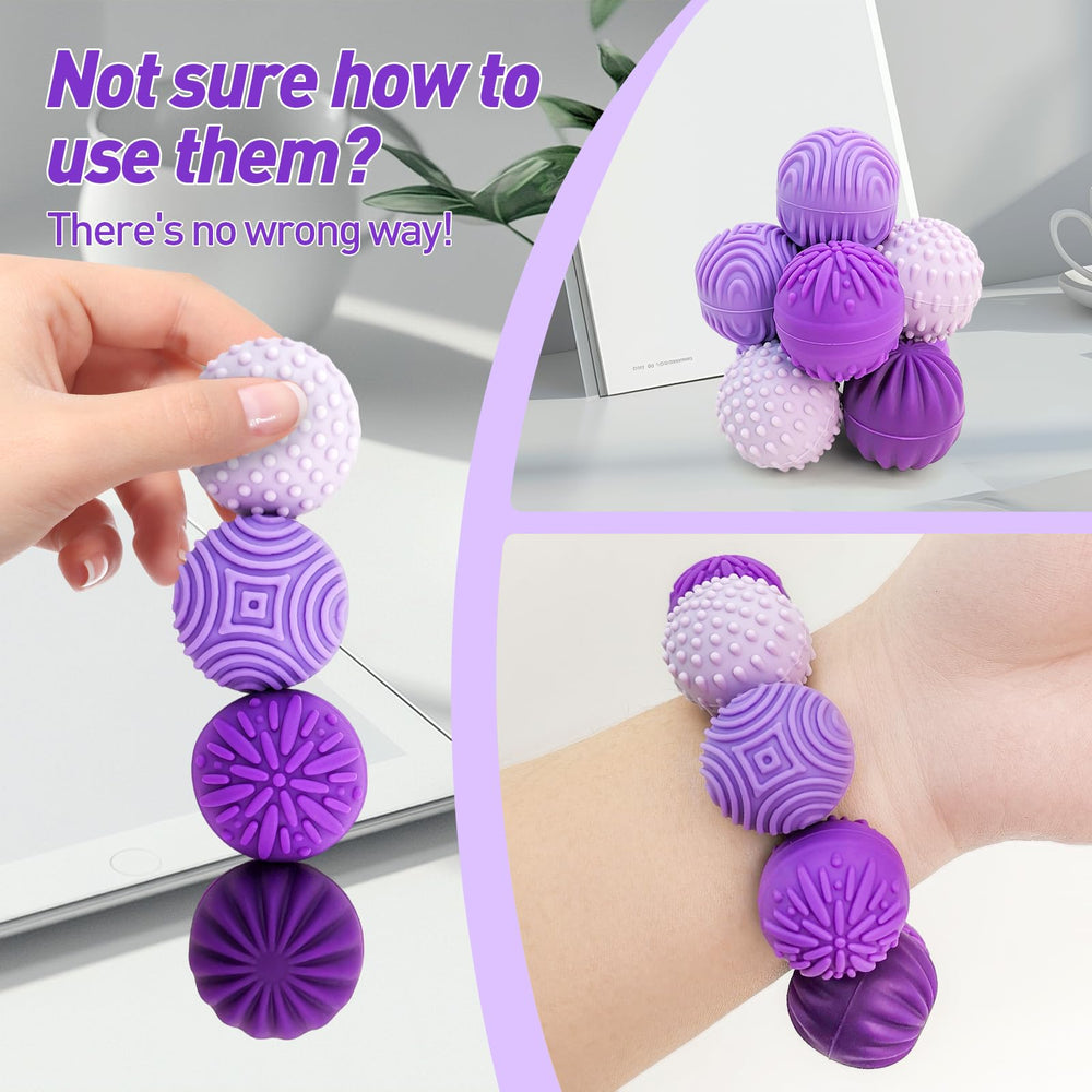 iKrto Lavender fidget-ball-case image shows organized travel storage for on-the-go usage.