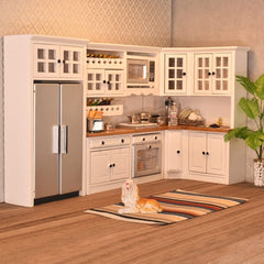 iLAND dollhouse kitchen 1/12-scale set for imaginative play and display