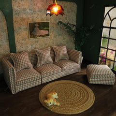 iLAND living room set arranged for versatile 1/12-scale layouts.