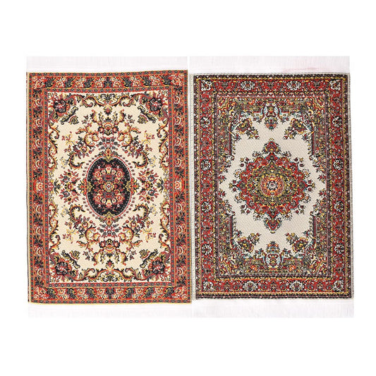 iland miniature dollhouse rug, woven vintage style, ideal for a cozy living room scene