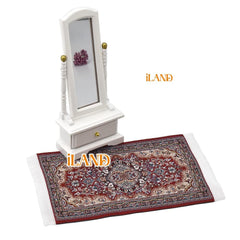 iLAND two-piece rug set fits 1:12 scale furniture.