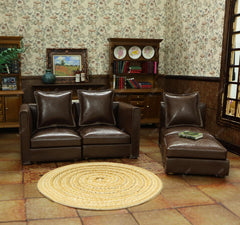 iLAND 1/12-scale layout view demonstrates flexible dollhouse living room setup.