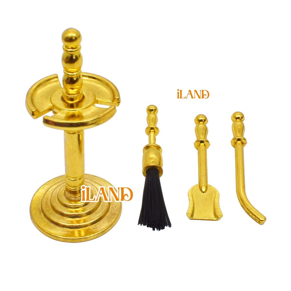 iLAND Dollhouse metal tong for handling tiny logs.