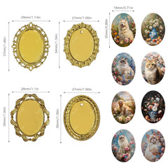 iLAND golden tiny frame art—ornate metal frames for miniature rooms