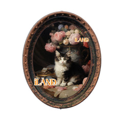 iland dollhouse frame is removable for easy customization with new art.