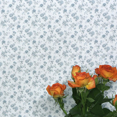 iLAND blue rose wallpaper elevates dollhouse aesthetics and prompts imaginative play.