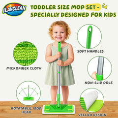 ILAVCLEAN reusable microfiber pad supports eco-friendly playroom tidy-ups