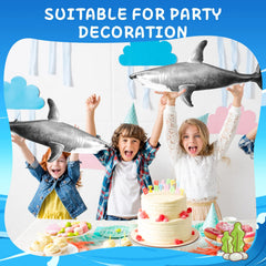 ILEISURELY quick-inflate shark toy with valve, easy setup for parties