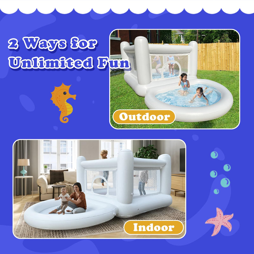 iLink-outer white bounce house compact design for easy storage