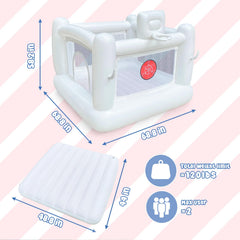 iLink-outer white bounce house with detachable mattress