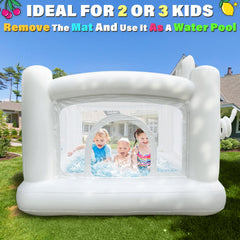 iLink-outer white bounce house dimensions and weight guidance