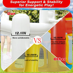 iLink-outer white bounce house pump enables quick, hassle-free setup