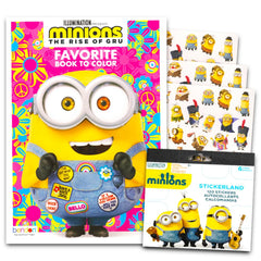 Illumination Intertainment Minions coloring book cover with playful characters for creative play