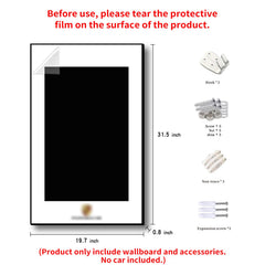iLuane Display Wallboard acrylic-mirror closeup reflects light for vivid details.