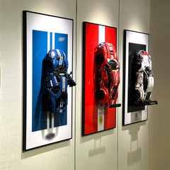 iLuane race car display on wallboard for home or office decor