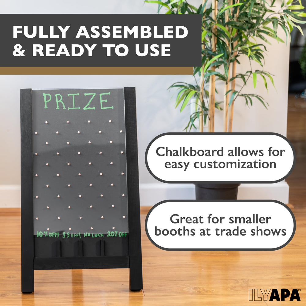 Ilyapa board chalk and eraser included for easy customization.