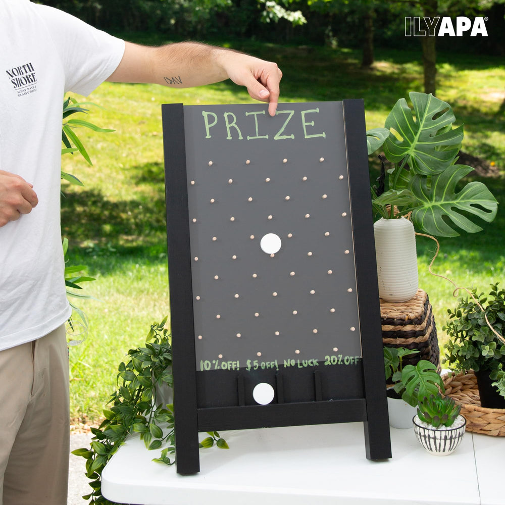 Ilyapa board sturdy wooden construction withstands busy trade show floors.