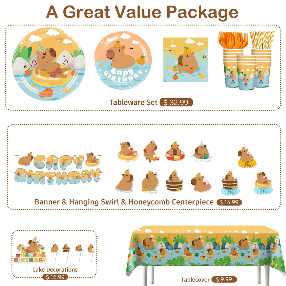 Yingoto capybara hanging swirls add whimsy and color to the ceiling.