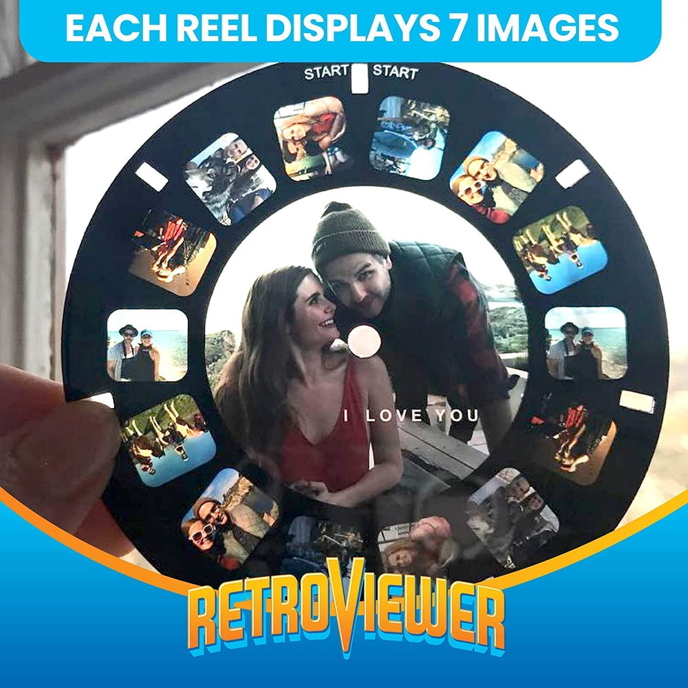 IMAGE3D Custom Viewfinder red interior demonstrates simple reel uploads for keepsake moments.