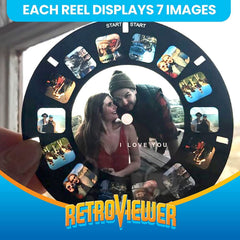 IMAGE3D Custom Viewfinder red interior demonstrates simple reel uploads for keepsake moments.