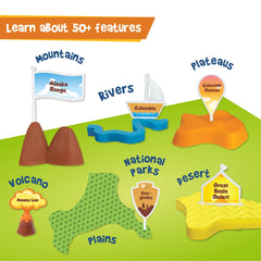 Imagimake Mapology USA Puzzle deserts pieces illustrate arid regions for geography exploration.