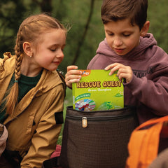 Imagimake Rescue Quest play area set up for on-the-go fun