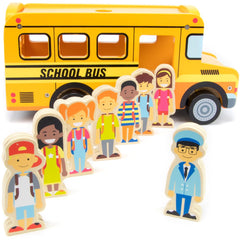 Imagination Generation Back to School Bus roof removed shows driver and students for role-play