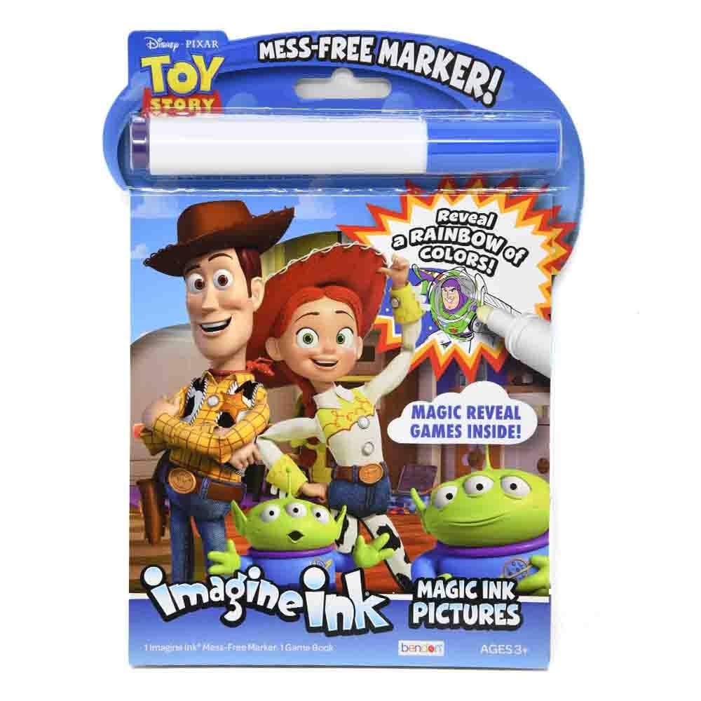 Imagine Ink Toy Story mess-free book featuring Buzz and Woody for mess-free play.