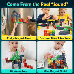 Imagiomo compact storage box helps keep pieces organized after play.