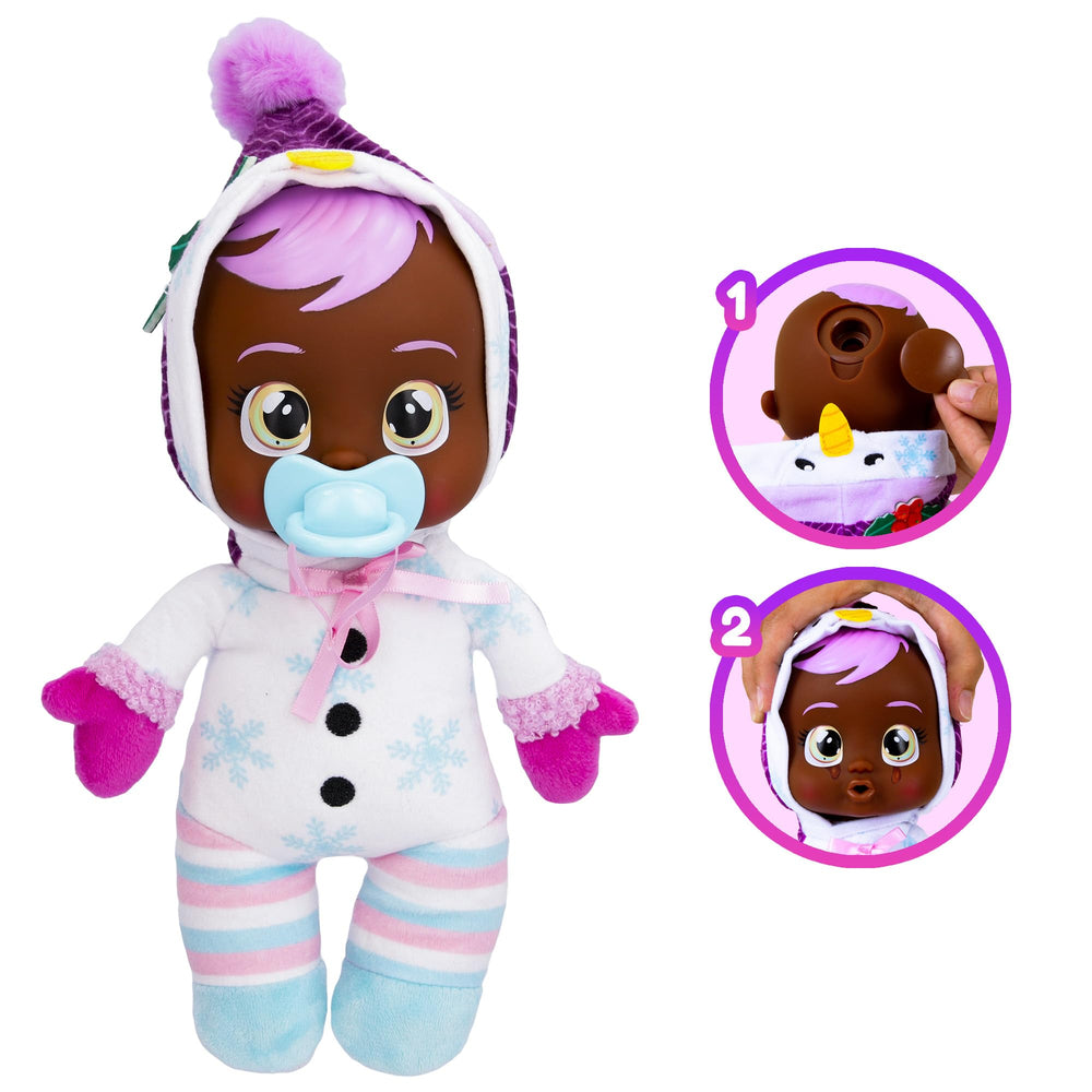 IMC Toys Cry Babies Tiny Cuddles Holly lightweight body supports easy carrying.