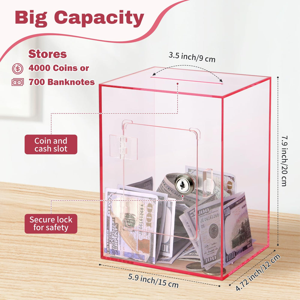 Imeepa piggy bank with two keys for secure, accessible storage