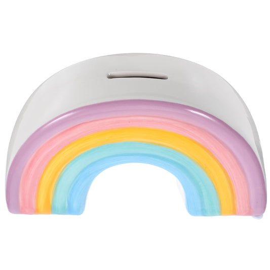IMIKEYA rainbow ceramic piggy bank enhances nursery decor and encourages saving habits