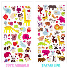 IMNEXT2U 3D Puffy Stickers Dogs Cats—vibrant, non-toxic fun for little collectors