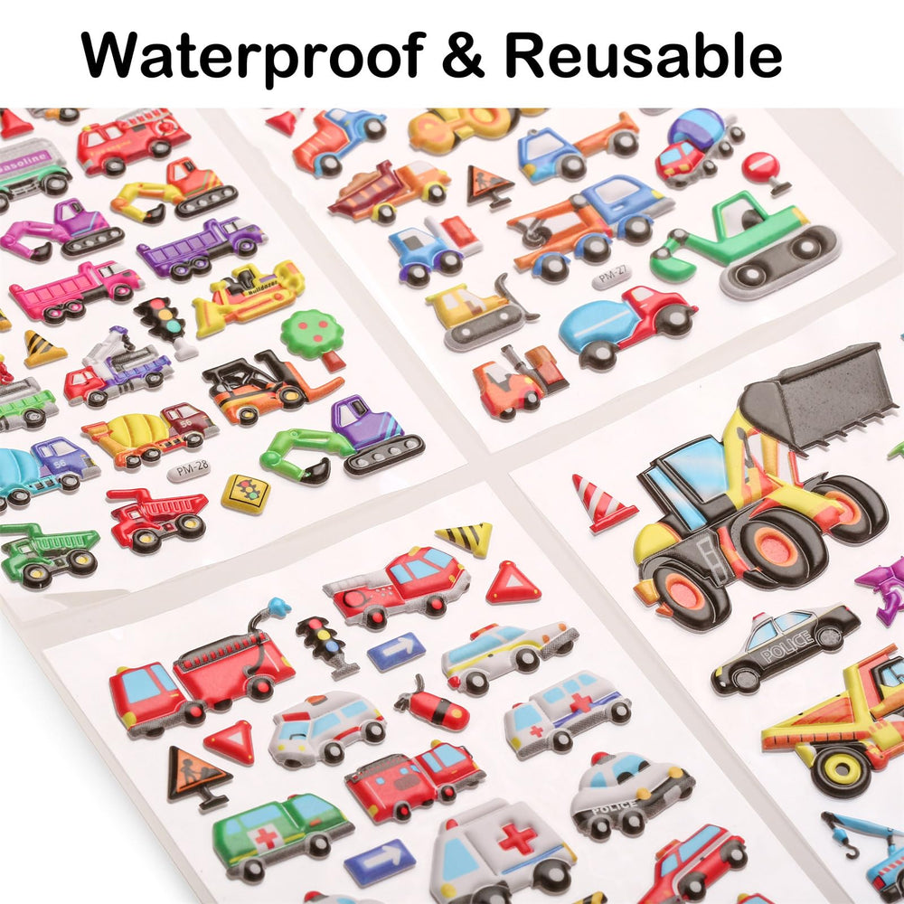 IMNEXT2U 3D Puffy Stickers waterproof UV-printed sheet for durable outdoor fun.
