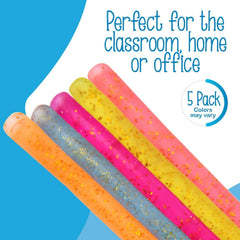IMPRESA Glitter Sensory Noodle Strands with latex-free balls for safe tactile play.