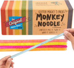 IMPRESA Glitter Sensory Noodle Strands stretched for focus and stress relief.