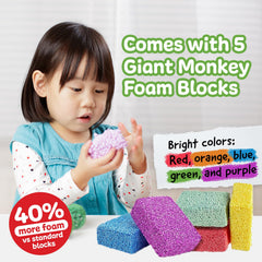 IMPRESA Monkey Foam Giant Blocks colorful pile for free-form building and imaginative storytelling.