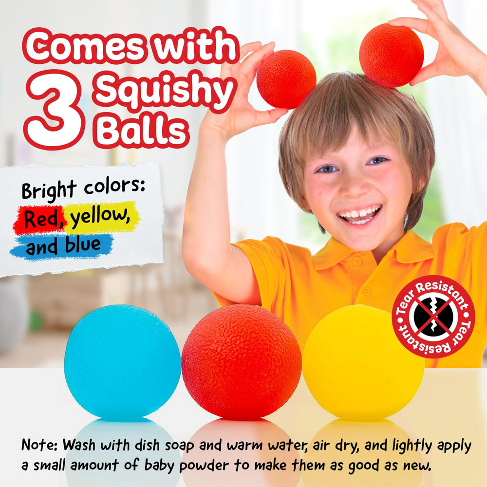Hand-grip closeup of IMPRESA squishy ball for comfortable fidget use