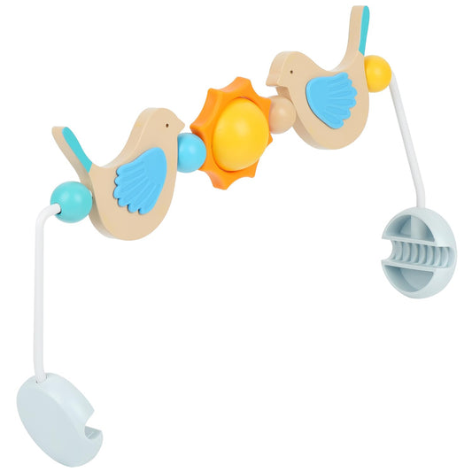 IMPRESA Toy Bar Bird Spin engages baby with colorful shapes for visual exploration