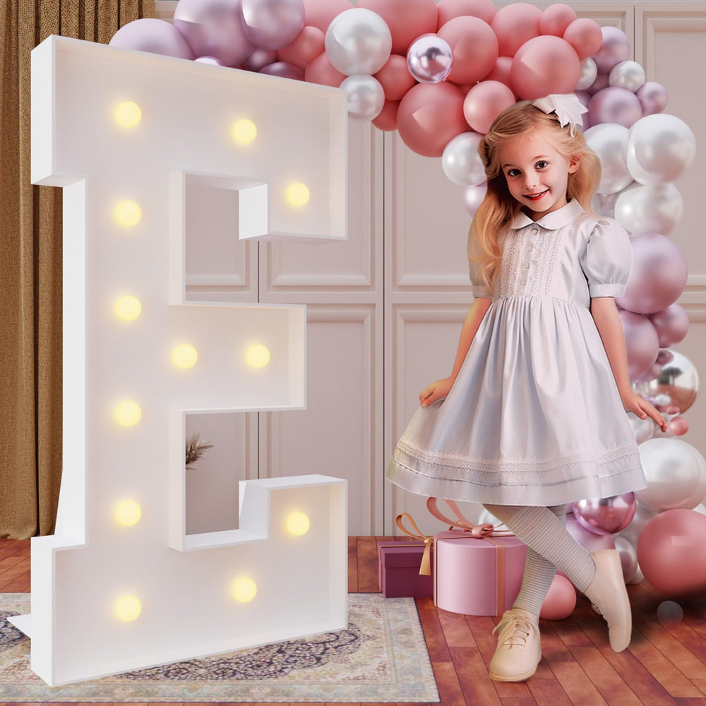 imprsv 4ft marquee letter E ready to create a bold event backdrop