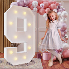Imprsv 4ft marquee numbers assembly for quick DIY party backdrop setup.