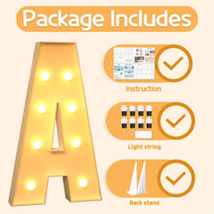 imprsv 3 ft tall letters suit birthdays engagements and weddings with style.