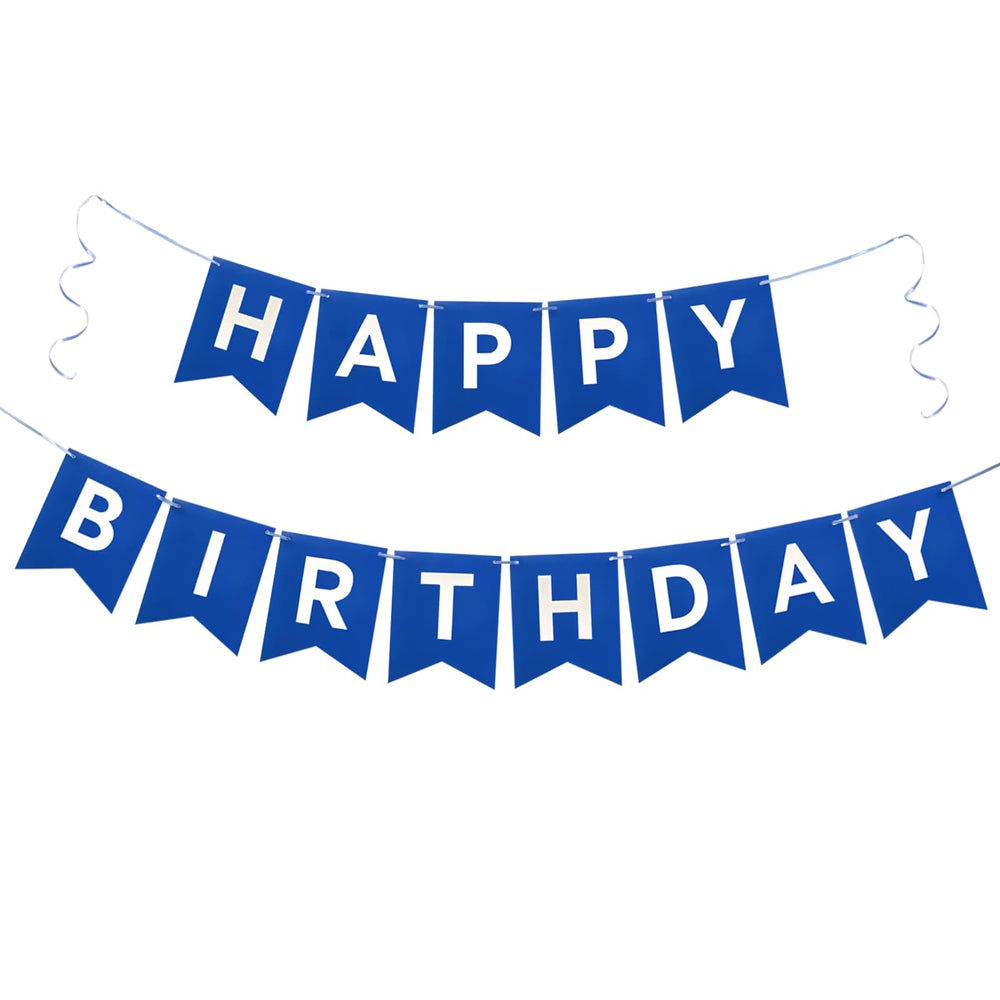 Imtively Happy Birthday Banner blue backdrop for festive party photos.