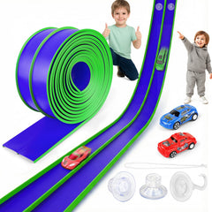 Inawenxlg 15ft flexible race track laid out for creative racing layouts