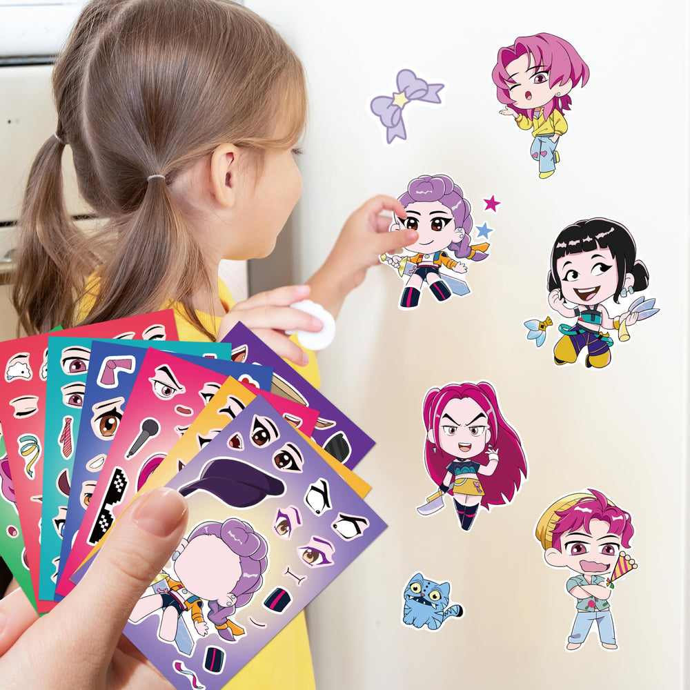 INBVE Kpop Demon Hunters three stickers per design for mix and match fun