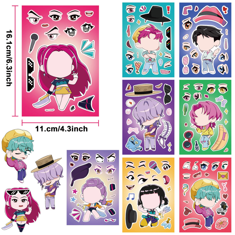 INBVE Kpop Demon Hunters eight character designs for DIY crafts
