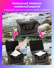 Six adjustable EVA dividers create customizable card slots.